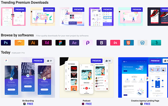 Uplabs - 设计灵感：最佳的设计和开发灵感，资源和免费赠品。