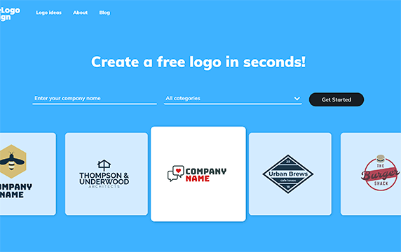 Free Logo Design - 几秒钟内创建一个免费的LOGO：Free Logo Design 为你提供多种可用的模板，你可以按照他们所提供的流程，调用各种字体、色彩和图形来构建LOGO。