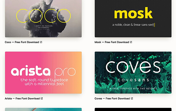 55-Best-Free-Fonts - 55+最佳的免费字体集合：55+最佳的免费字体集合，网站上有很多精选的免费、漂亮字体，这些免费的字体可以为我们创造漂亮的设计。