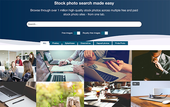 Finda Photo - 超过100万张高质量的免费图片：Finda.Photo是一个可以根据图片的颜色和图片标签以及来源的方式来搜索拥有CC0授权的图片资源，用户可以自由下载并用于个人和商业用途。