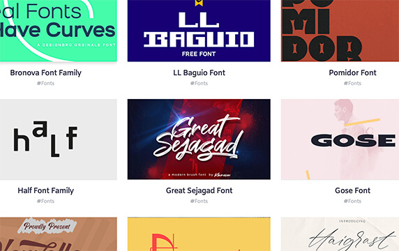 Pinspiry - 免费字体集合：每个设计项目的免费字体集合，下载最新和最好的高质量免费字体。