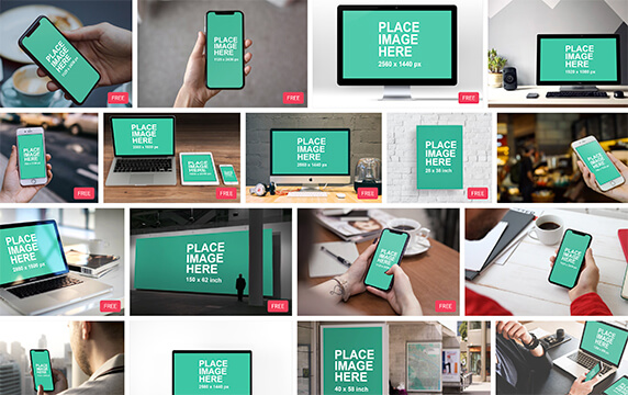 Mockup Photos - 免费的在线样机照片：完美场景中的屏幕截图，具有500多个高质量场景的超简单模型生成器，使用iPhone，iPad，iMac和Android设备从各种各样的场景中进行选择。