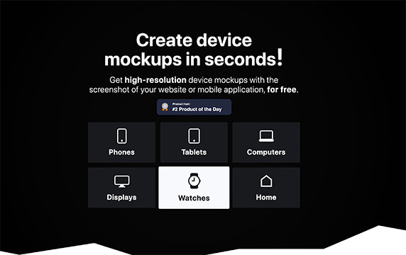 Device Shots - 超多设备的样机生成器工具：Device Shots只需要上传屏幕截图即可免费获取高分辨率的样机模型，编辑页面可以选择不同的背景、调整画布的尺寸等参数。