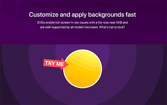 SVG Backgrounds - SVG背景网站：网站提供了多款可自定义颜色的SVG纯代码矢量背景，看起来很符合现代网页设计风格。