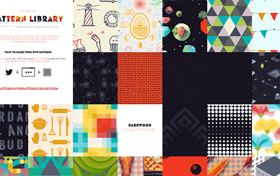 The Pattern Library - 免费分享背景素材的网站：The Pattern Library是由美国开发者TIM HOLMAN和前微软创意总监CLAUDIO GUGLIERI联手打造的一个免费分享背景素材的网站。