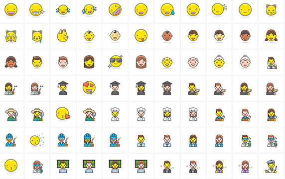 Streamline Emoji - 免费的可爱表情符文集：Streamline Emoji 是一款免费的可爱表情符文集，其中有超过780个矢量表情免费下载。